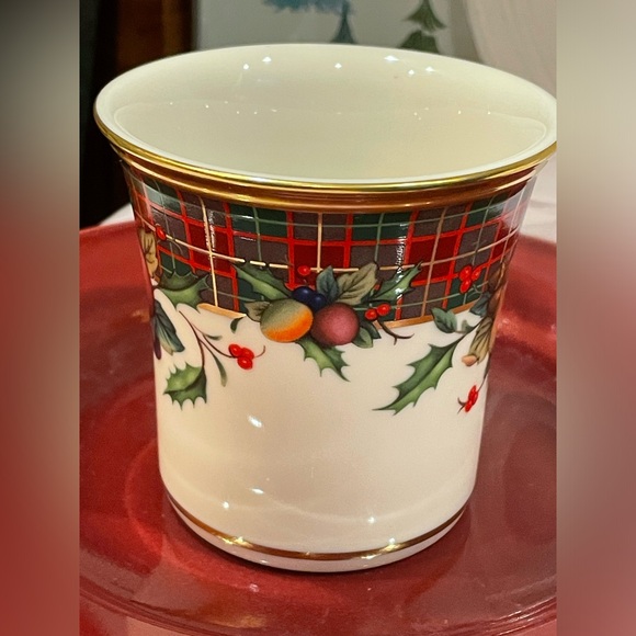 Lenox Holiday Tartan Coffee Or Tea Mug Cup - cute Gift Basket Item! - Picture 3 of 7